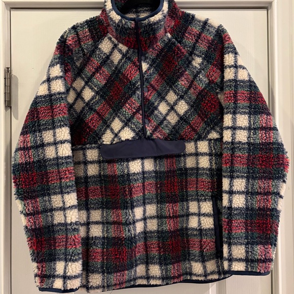 Vineyard Vines Sweaters - Vineyard Vines Tartan Sherpa Popover